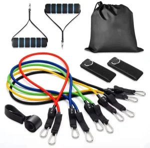 Aofit Resistance Bands Set With Door Anchor Ankle Straps Carrying Case Guide Ebook