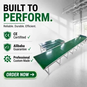 Automated Powered Edgebander Return PVC Belt Conveyor System for Furniture Industry