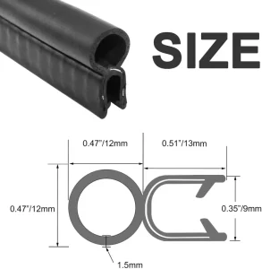 Automotive EPDM Rubber Car Door Trim Seal Strip with Top Bulb