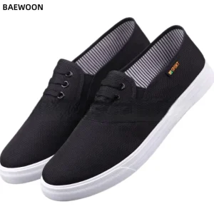 B05 Old Beijing Black Cloth Shoes With Oxford Sole Casual Canvas Shoes Comfortable Breathable Slip-On Dad Sport Shoes