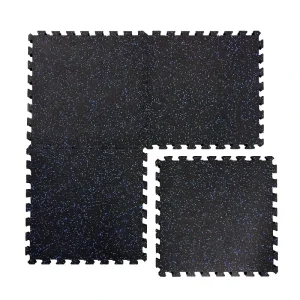 BLD Commercial Gym Interlocking Composite Rubber Tile Durable Dual Layer Rubber Flooring Shock Absorption Wear Resistant Mat