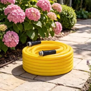 BSCI 15M/50FT Lightweight All-Weather PVC Garden Hose with Leak-Proof Connections for Watering and Car Washing