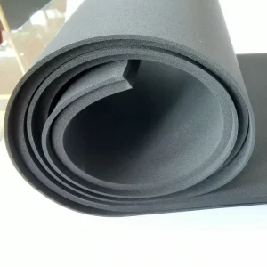 Black Closed Cell CR Neoprene Foam Sheet Shock Absorbing Neoprene Sponge Rubber Sheet for Sealing Gasket