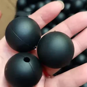 Black Colorful Small Hard Rubber Balls