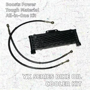 Black EPDM Rubber Oil Cooler Cables Fitting Kits Pit Dirt Bike Motorcycle Yx140 Yx150 Yx160