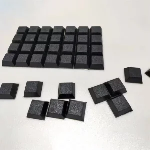 Black Heightening Square Self-Adhesive Rubber Foot Pad Anti-Slip Shock-Absorbing Mat for Furniture and Electrical Equipment