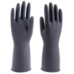 Black Industrial Labor Gloves Acid Alkali Resistant Protective Household Waterproof Latex Thickened Custom Home
