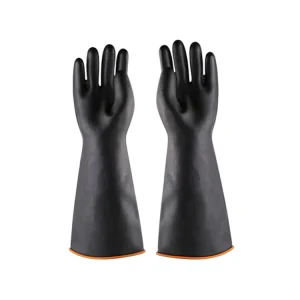 Black Industrial Labor protection Acid and Alkali Resistant Latex Rubber 100g Chemical Resistant Gloves Black Latex Gloves