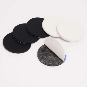 Black Non-Slip Silicone Self-Adhesive Bumper Feet for Furniture, Cabinets, Doors, and Drawers