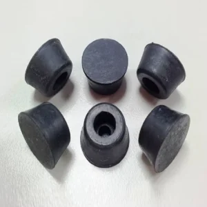Black Round Rubber Feet with Screws, Anti-Slip Pads for Cutting Boards and Furniture