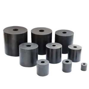 Black Round Rubber Shock Absorber Strut Pad and Cylindrical Damping Block with Hole