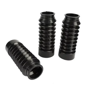 Black Rubber Dustproof Protective Covers and Telescopic Sleeves Corrugated Design Model CQ1057