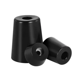 Black Rubber Foot Pads Furniture Support Built-In Cushioning Shock-Absorbing Wear-Resistant Pressure-Resistant