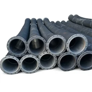 Black Rubber High Pressure Suction Hoses with Cutting Service Multiple Sizes for Sediment Water Conveyance in Dredging Projects