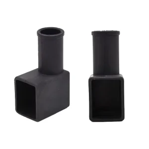 Black Rubber Right-Angle Protective Cover Sleeve