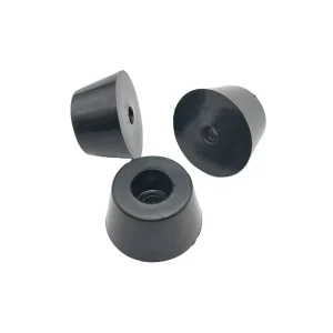 Black Rubber Silicone Anti slip Shock Absorption Wear resistant Foot Pads Metal Plastic for Furniture Tables Chairs Customized