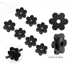Black Rubber Stoppers & Windproof Clips Expertly Cut Accessories for Garden Flags Premium Processing Service