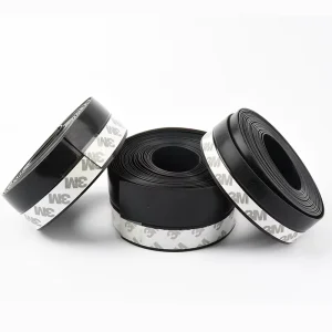 Black Self Adhesive Sealing Strips Heating Weather Silicone Rubber Seal Strip Tape for Glass Door Window Gaps