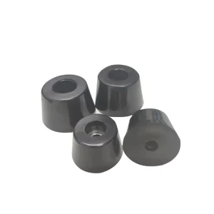 Black Shock Absorber Anti-Skid Silicone Rubber Furniture Foot Pad