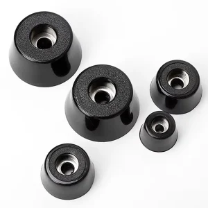 Black Silicone Rubber Conical Foot Pad for Machinery and Electrical Appliances