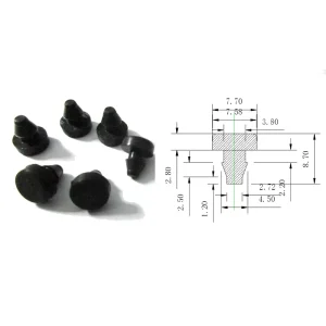 Black Silicone Rubber Gasket 3.8-4.5mm Plate Seal Plug NBR Molding EPDM Stopper