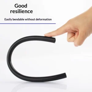 Black Silicone Rubber Tube Hose High Temperature Resistant Elastic Household Anti Aging Insulated Thickened Customizable