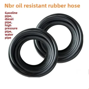 Black Smooth Three Ply Two Wire NBR Nitrile Oil Hose Braided Rubber Tubing for Cars Motorcycles Working Temp 30~+100