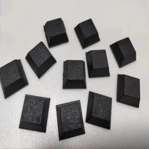 Black Square Self-Adhesive Raised Non-Slip Rubber Foot Pad for Cabinets, Tables, Furniture, and Electrical Equipment