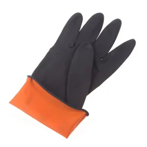 Black Thick Industrial Gloves Labor Protection Factory Acid Alkali Resistant Latex Household Cleaning Rubber Gloves