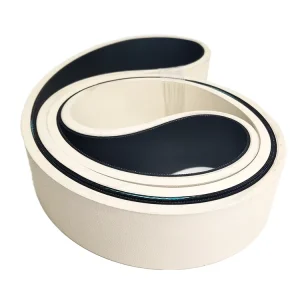 Black and White Wear-Resistant Seamless Rubber Feeding Belt