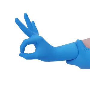 Blue Nitrile Disposable Gloves Waterproof Excellent Chemical Resistance Nitrile Medical Examination Gloves