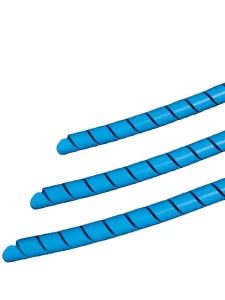 Blue PTFE Spiral Cut Tube for Winding, Wire Protection Sleeve, Model 16