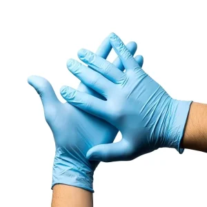 Blue Powder Free Plus Size Disposable Latex Safety Nitrile Gloves Hospital Exam Protective Medical Gloves