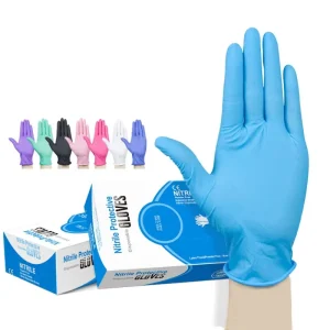 Blue Powder free Sterile Latex Free Surgical Medical Examination Disposable Nitrile Gloves Antibacterial Chemical