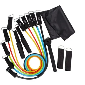 Bodybuilding Fitness Exercises 11pcs TPE Resistance Band Tube Set