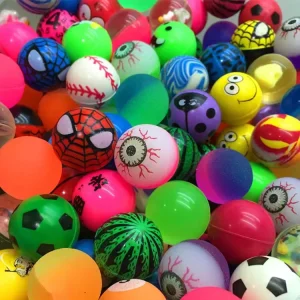 Bouncy Balls 27mm 32mm Mixed Rubber Bouncy Ball Colorful Paradise Seabed Fishing Floating Toys Children Bouncing Ball