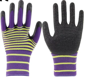 Breathable Anti impact Latex Foam Coated Work Safety Labor Protection Industrial Protective Gloves with Finger Strengthened