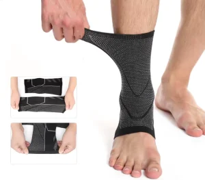 Breathable Natural Rubber Foot and Ankle Compression Sleeve for Plantar Fasciitis