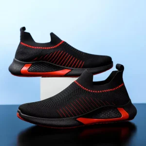 Breathable Thick soled Lace up Sporty Men’s Sports Shoes Spring Season Comfort Casual Shoes with Arch Support Lightweight Design