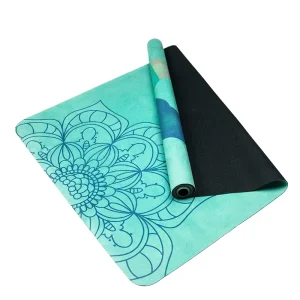 Bstar Eco Friendly Natural Rubber Yoga Mat 4mm Position Line Pilates Exercise for Kids 152x61cm with Carry Strap