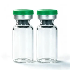 Bulk Sterile Glass Vials for Cosmetic Essence Packaging with Aluminum Cap Custom Printing