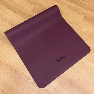 Burgundy Yoga Mat High Quality Eco Friendly Non Slip Coconut Fiber PU Rubber Yoga Mats Custom Logo