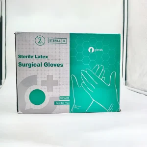 CE ISO Certified Sterile Latex Surgical Gloves Powder-Free Individually Packed for Surgery Use