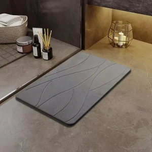 CF Bathroom Diatomite Foot Mat Anti slip Hard Water Absorbent Pad Diatomite Bath Mat for Bathroom