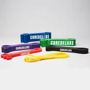 COREDELUXE High Performance Durable Rubber Resistance Bands Set Ideal for Home Fitness and Strength Training