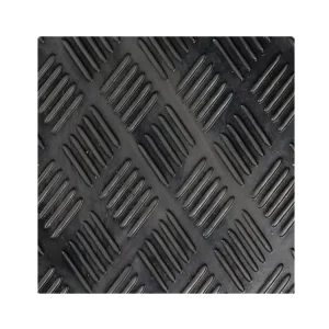 Chequered Plate Checker Pattern Rubber Flooring Sheets and Mats