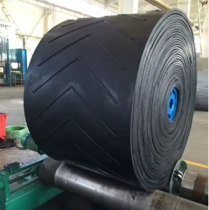Chevron Rubber Conveyor Belt Heat Resistant Anti-static Oil Resistant Fire Resistant EP Polyester Fabric