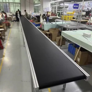 China Factory Adjustable Height 24m Length Flat PVC Belt Conveyor Flat Conveyors