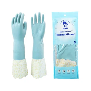 China Factory Durable Heavy Duty Rubber Latex Soft Thickened Reusable Waterproof Non Slip Multi Purpose Household Gloves 42cm