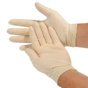 China Manufactured Sterile Disposable Natural Rubber Latex Gloves Powder Food Grade Chemical Resistant Sizes S XL for Industrial